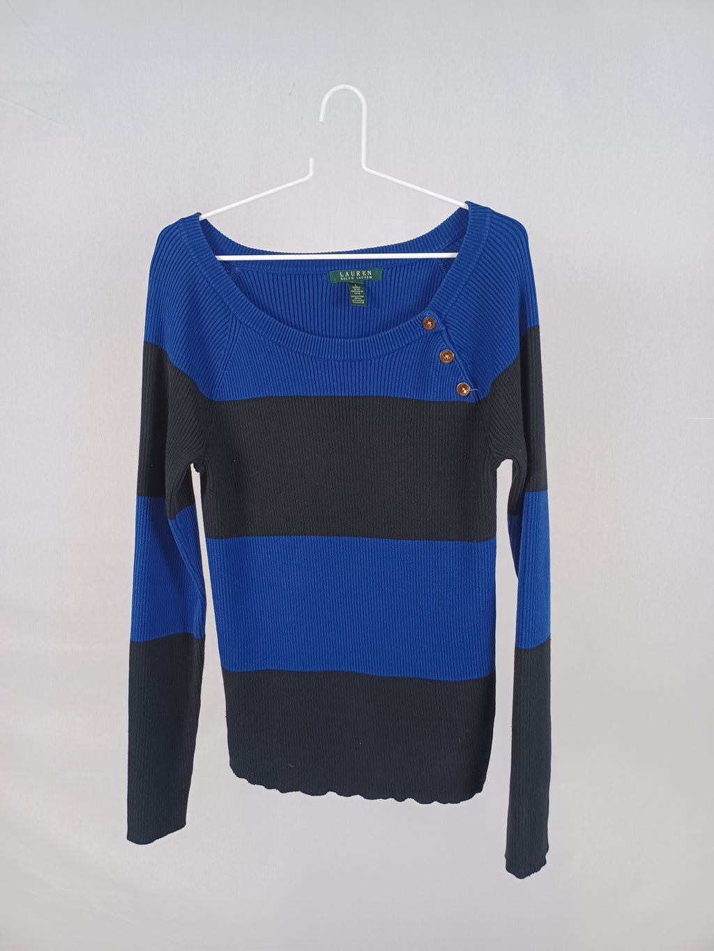 Ralph Lauren Sweater L Blue and Black